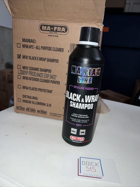 Black & Wrap Shampoo Washes and Protects Against Descaling Action