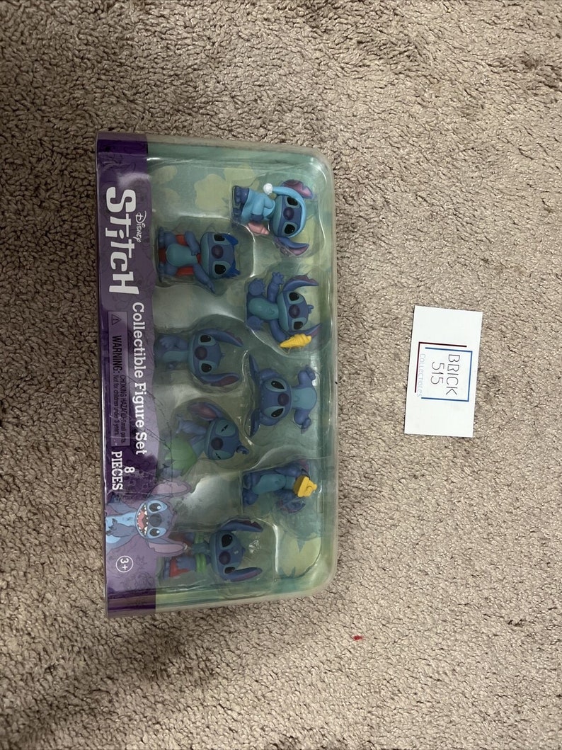 Disney Stitch 8 Pcs Collectible Figure Set NIB Disney Junior figurine 2" tall image 1