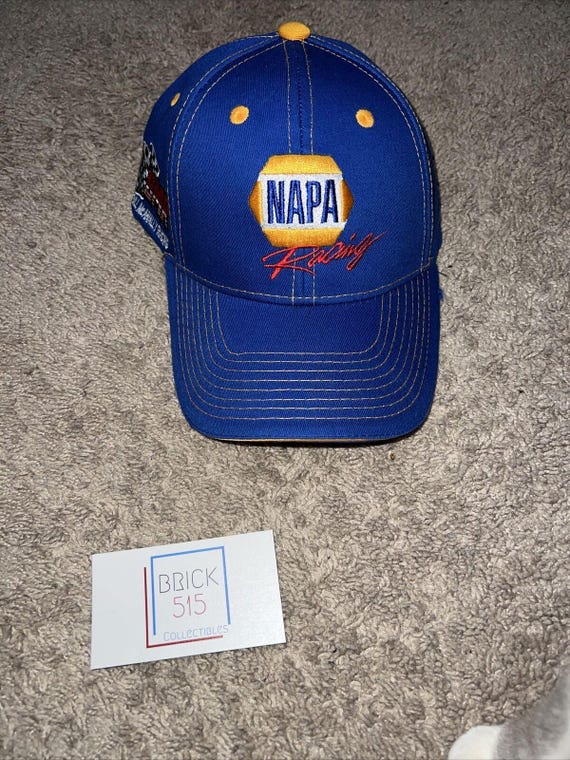 Mens Blue Napa Racing Strapback Hat BMR Billy McAnally Racing Toyota Adjustable
