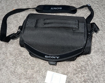 Sony Cameras and Cam Recorders Black Soft Carrying Case W/ Charger & Memory Case