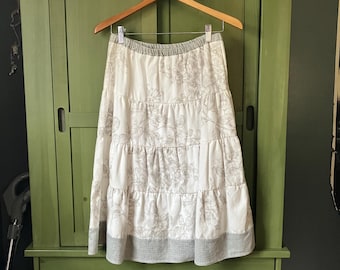 Refashioned Tiered Flannel Skirt