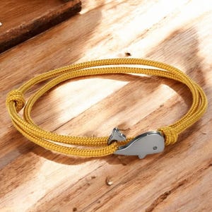 Handmade Whale Bracelet for Men – Adjustable Rope Design, Nautical Beach Jewelry Leisure Accessories Sailor Bracelet - Sports Bracelet 2025