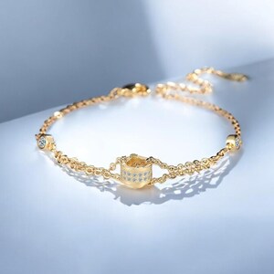 925 Sterling Silber Diamant Kettenarmband | Multicolor Moissanite Schmuckfassung