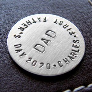 Custom Golf Ball Marker - Personalized with Your Message or Names - Hand Stamped Sterling Silver Keepsake - Makes a Great Fathers Day Gift!