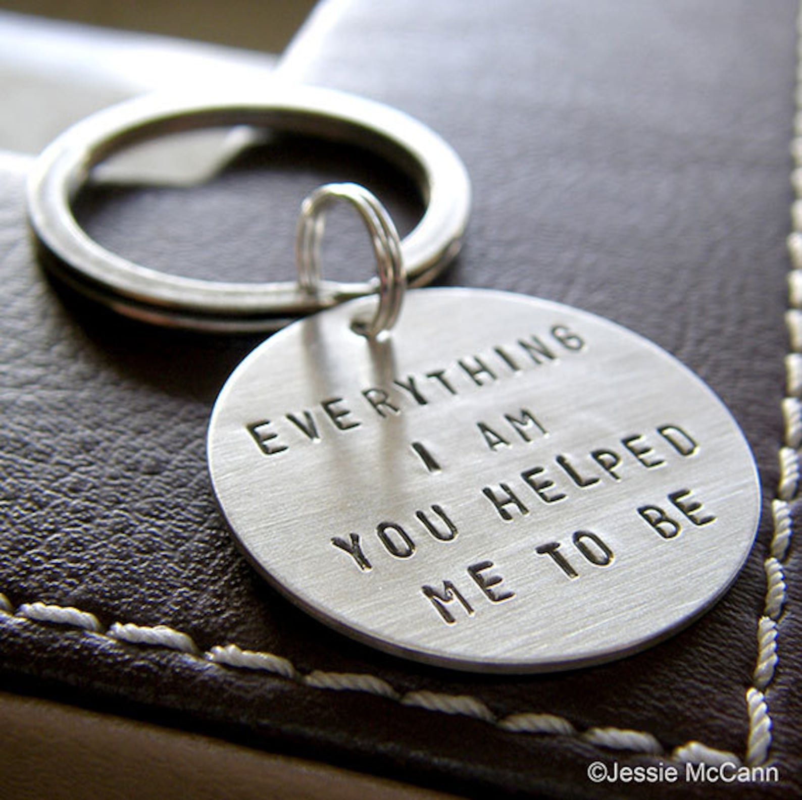 Personalized Sterling Silver Keychain Hand Stamped With Your - Etsy