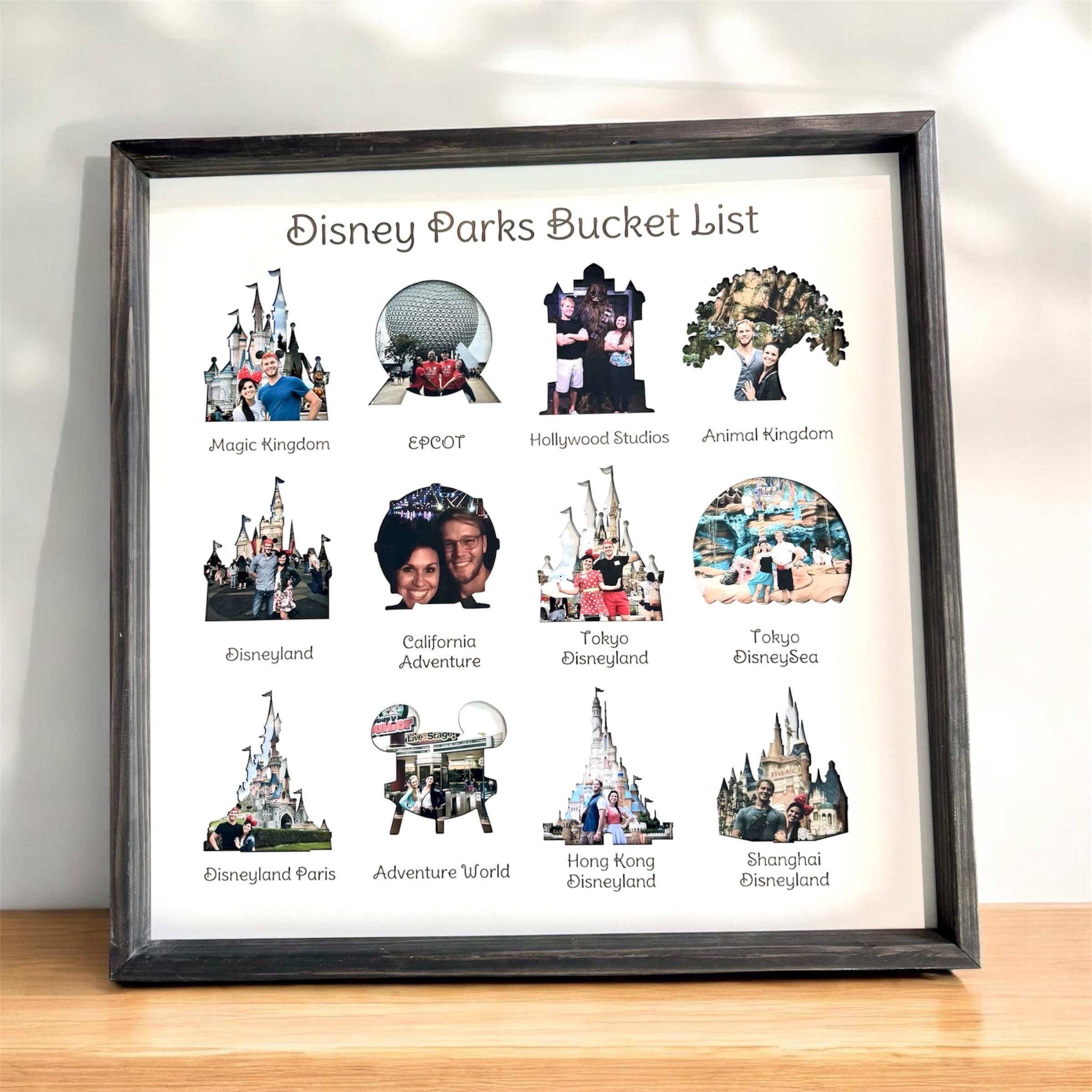 Bucket List - Parks | Photo Frame | Icon Castle | Fan Gift | Wall