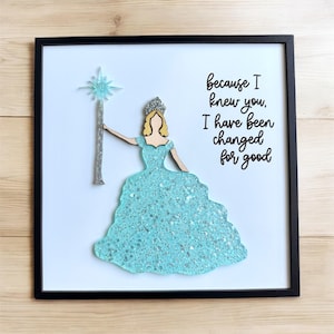 Wicked Broadway-Musical inspirierte 3D-Kunst | Glinda | Fiyero | Elphaba