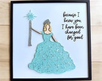 Wicked Broadway Musical Inspired 3D Art | Glinda | Fiyero | Elphaba