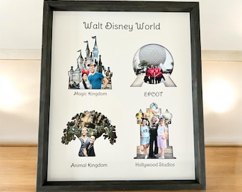 Lista de deseos - Parques de Orlando / Marco de fotos / Castillo icónico / Regalo para fans / Arte mural