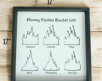 Bucket List - Castles| Photo Frame | Fan Gift Wall Art | Orlando