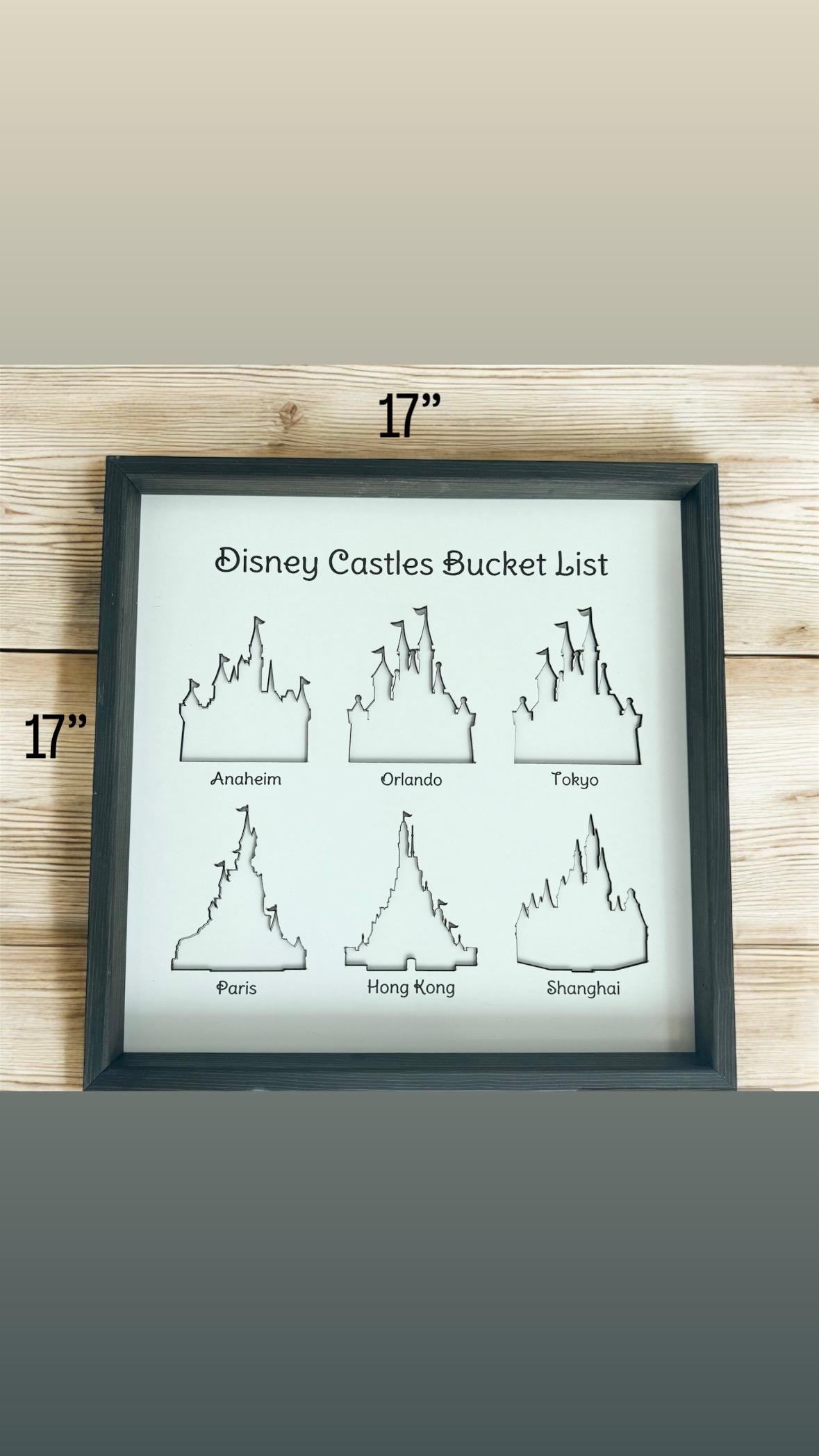 Bucket List - Castles| Photo Frame | Fan Gift Wall Art | Orlando