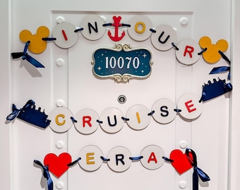In Our Cruise Era Banner | Personalized Stateroom Magnet Sign | Castaway Club | Sail Away Garland