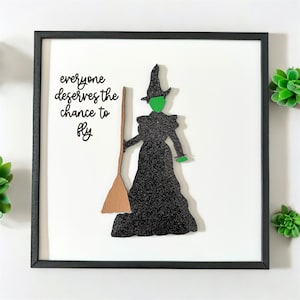 Wicked Film Musical inspirierte 3D Kunst | Elphaba | Glinda | Fiyero
