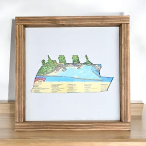 Kreuzfahrtschiff Map Icon Frame | Schiffbrüchige Cay | Fan Reise Geschenk