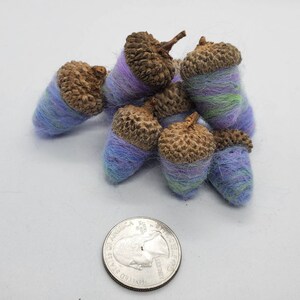 Rustic Needle Felted Acorns, Mermaid hair, Felt Decorations, Bowl Fillers, Vase Fillers, Primitive Decor, Home Decor image 5