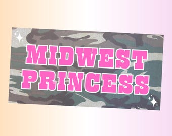 Adesivo per paraurti Midwest Princess Camo - Decalcomania in vinile impermeabile