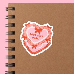 Good Luck Babe Cake Decal | gift for girlfriend, wlw stickers, sapphic singer, lesbian pride, lesbian stickers, laptop water bottle sticker