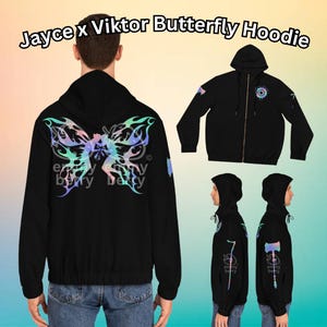 Moletom com zíper JayVik Butterfly Hexcore | Presente para fã de League