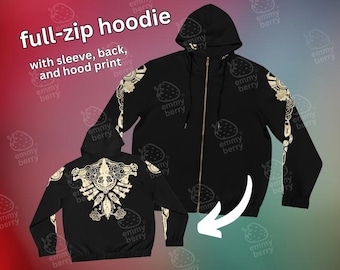 Vi Tattoos Zip Up Hoodie | Vi Cosplay, Cosplay Hoodie, Gamer Merch, Gamer Gifts, CaitVi