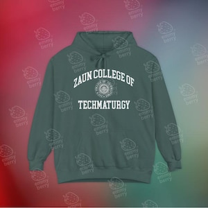 Moletom com capuz do Zaun College - Roupas confortáveis para fãs de League of Legends