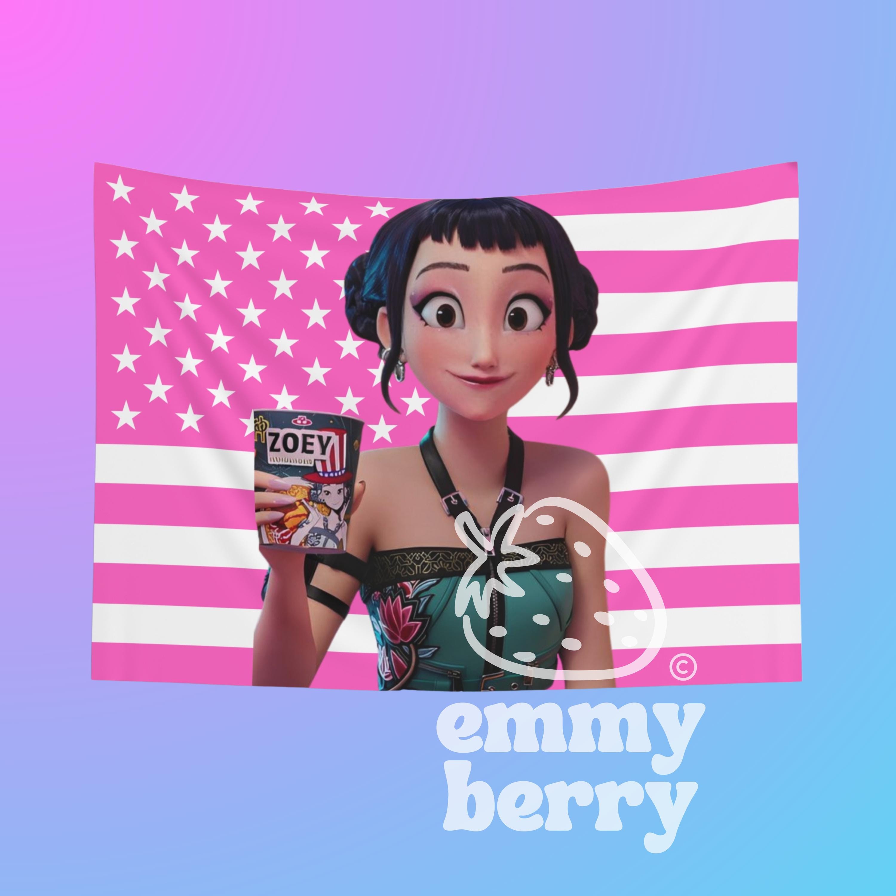 ゾーイ フラッグ タペストリー | Kpop デーモンハンター、ハン