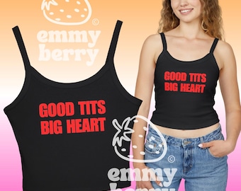 Camiseta de tirantes con el orgullo sáfico, regalo divertido para lesbianas, tetas grandes, corazón grande