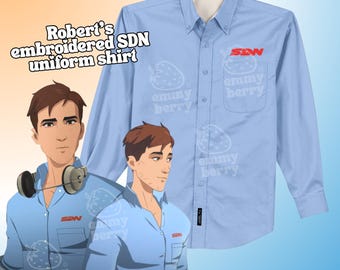 Dispatch SDN Embroidered Uniform Shirt | Robert Robertson Cosplay Button-Down Dress Shirt