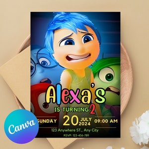 Inside Out Invitation Birthday Party Inside Out Birthday Invitation Inside Out Editable Invitation Inside Out Digital Printable Card