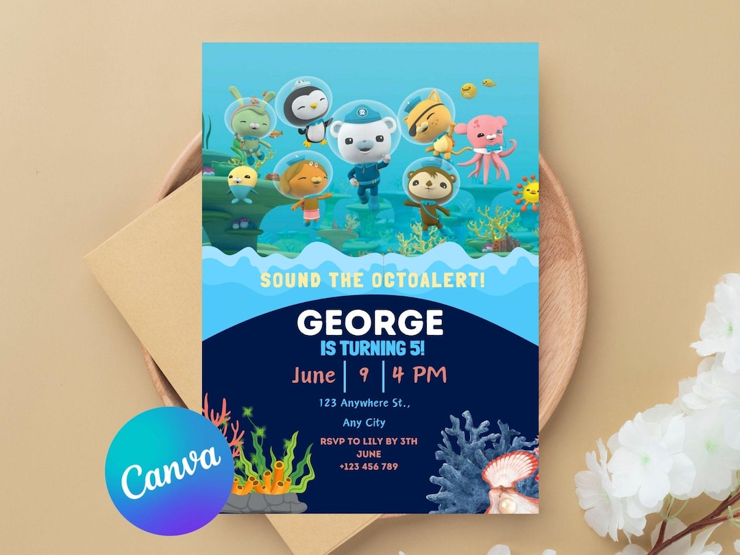 Octonauts Invitation, Printable Editable Birthday Invite, Captain ...
