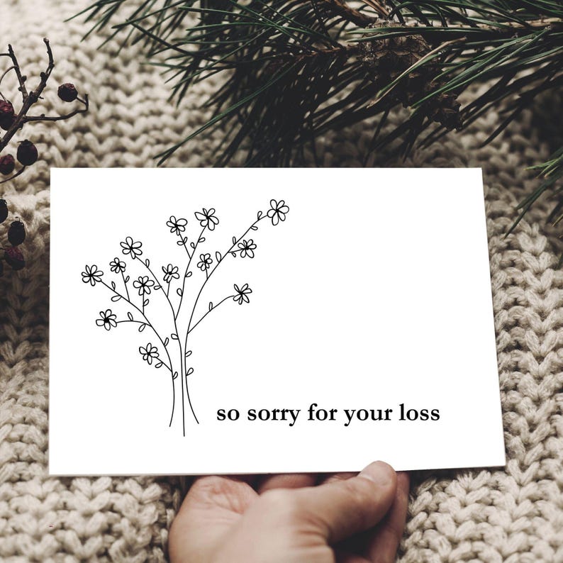 Deepest Sympathy Card, so Sorry for Your Loss Card ,DIGITAL Download ...