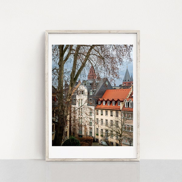 Germany Photography Print - German Houses Under a Stormy Sky, Large Wall Art, European Decor
