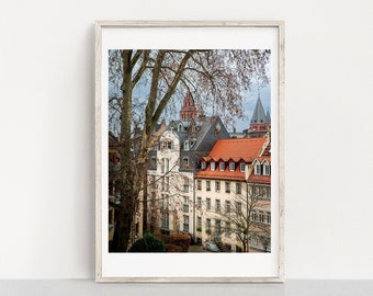 Germany Photography Print - German Houses Under a Stormy Sky, Large Wall Art, European Decor