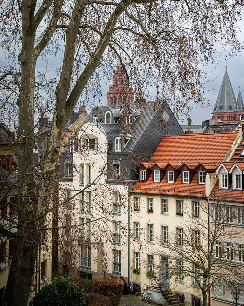 Germany Photography Print German Houses Under a Stormy Sky, Large Wall Art, European Decor image 2