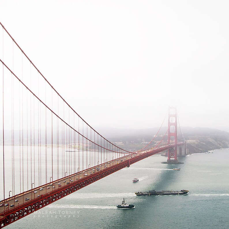 San Francisco Photo Set, Golden Gate Bridge, China Town Picture, SF City Art, Large Wall Art Set, SF Photography 4x4, 5x5, 8x8, 10x10, 12x12 image 3