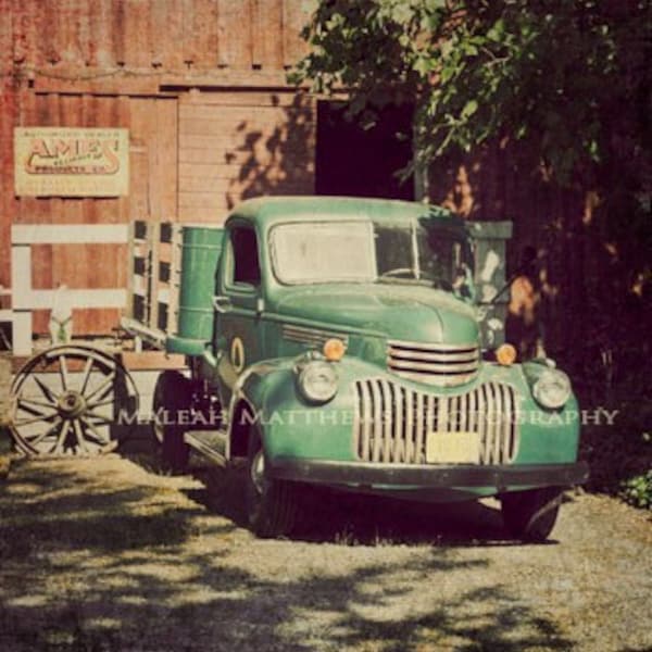 Vintage Truck Fotografie - Landhaus Foto - Vintage Wohnkultur