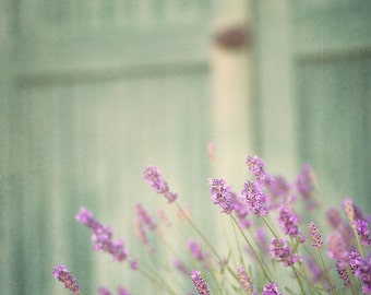 Landhaus Chic Dekor, Lavendel Fotografie, Lila Botanischer Druck, romantische Kunst, Gartenblumen Foto, Grün Floral, Große Wandkunst