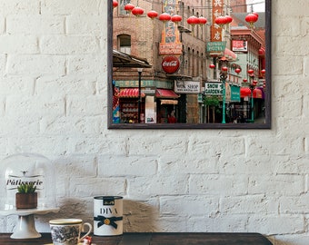 Chinatown Photography, Chinese Lanterns Print, San Francisco Photo, Asian Decor Print, City Wall Art, Livingroom Art