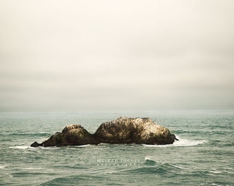 Ethereal Sea, Teal Ocean Art, Landscape Photography, Ocean Photo, Teal Sea, Ocean Decor, Large Wall Art