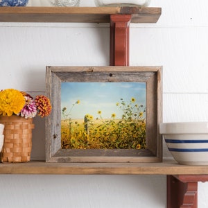 Country Decor, Sunflowers Landscape Photography, Large Wall Art, Yellow Flowers, Rustic Art, Sun Flowers Photo, image 2