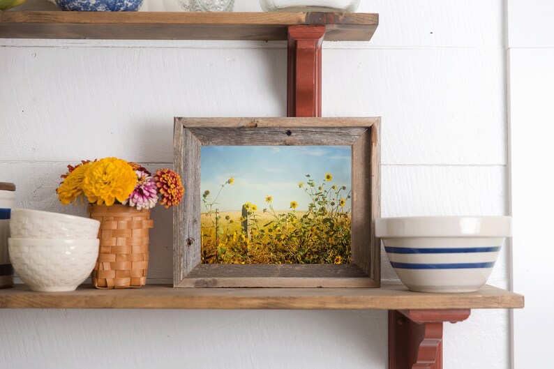 Country Decor, Sunflowers Landscape Photography, Large Wall Art, Yellow Flowers, Rustic Art, Sun Flowers Photo, image 2