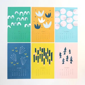 2026 Wall Calendar BOLD & BRIGHT, Small 2026 Art Calendar, Cute Colorful Calendar, Bold Modern 2025 Calendar image 3