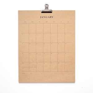 2024 Kraft Calendar Large, Minimal image 5