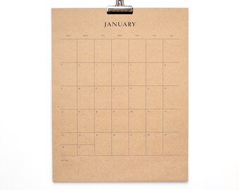Kraft Calendar | Etsy