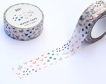 Cinta Washi JARDÍN, Cinta Washi Japonesa Adorable, Cinta Washi Moderna, Papelería Japonesa, Cinta Washi Floral, Cinta de Enmascarar, Cinta Washi Kawaii