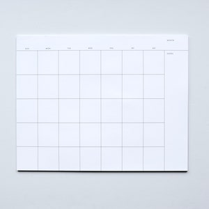 Calendar Notepad, Large 11x14 Monthly Planner Notepad, Undated Calendar Sheets