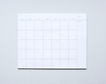 Calendar Notepad, Large 11x14 Monthly Planner Notepad, Undated Calendar Sheets