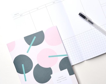 Easy Weekly Planner 2-Pack SUMMER BERRY Undated Weekly Calendar Vertical Planner Daily Schedule Notebook Planner Modern Planner Minimal