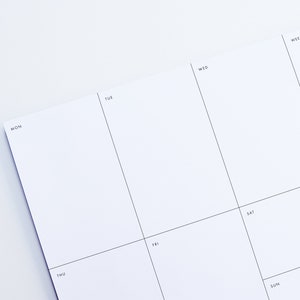 Weekly Planner Notepad, Minimal Planner Sheets, Simple Weekly Plan