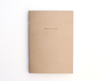 Undated Pocket Weekly Planner - Kraft