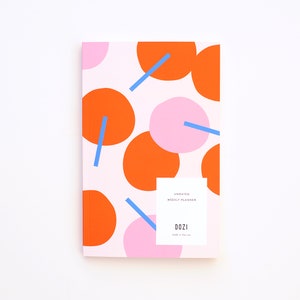 Undated Weekly Planner - Berry, Academic Planner, Daily Planner, Minimal Planner, Weekly Calendar